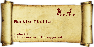 Merkle Atilla névjegykártya